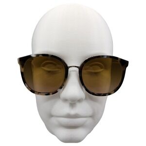 Jimmy Fairly Sunglasses Tortoise Silver Round Oversized Brown Gradient Lens